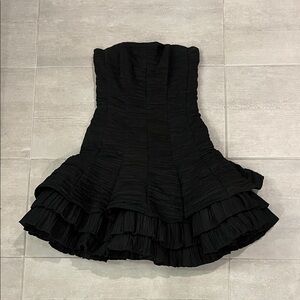 Gorgeous Jessica Mclintok Black Strapless Dress!